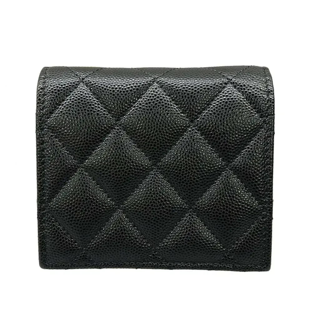Chanel Matelasse Small Wallet Bifold Wallet AP40858 Black Gold